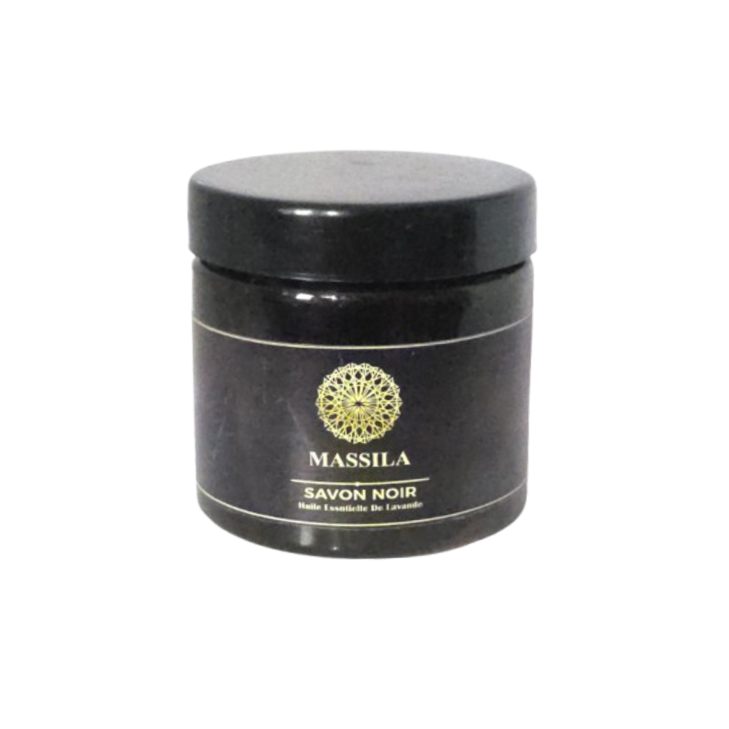 MASSILA Savon Noir à l'Huile Essentielle de Lavande - 200g