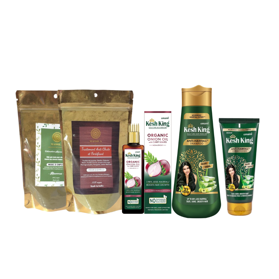 مجموعة مكافحة تساقط الشعر وتحفيز نموه الطبيعي – روتين العناية بالشعر الكامل