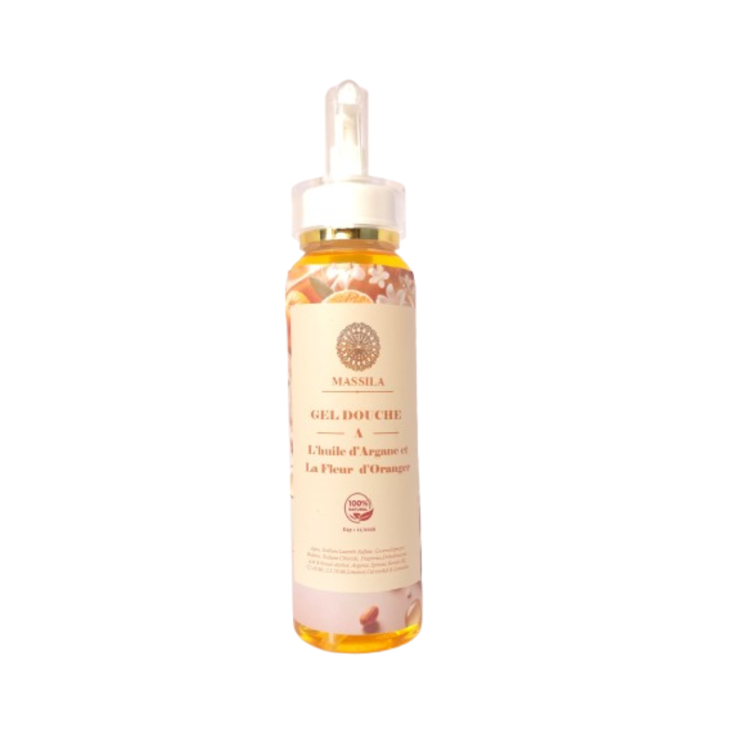 GEL DOUCHE À L’HUILE D’ARGANE ET À LA FLEUR D’ORANGER