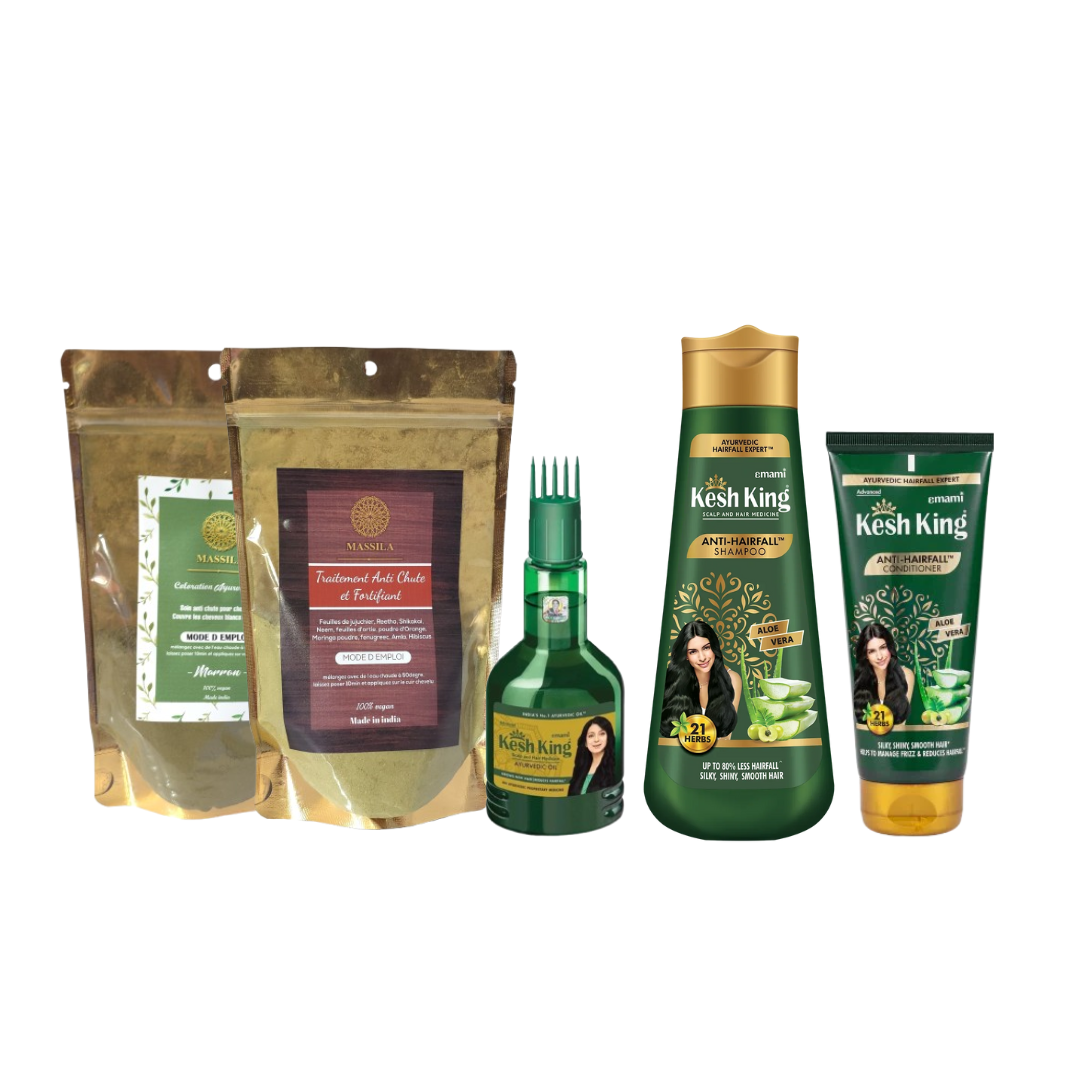 مجموعة مكافحة تساقط الشعر وتحفيز نموه الطبيعي – روتين العناية بالشعر الكامل