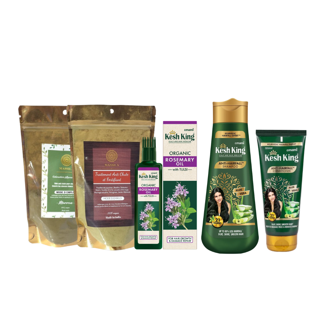 مجموعة مكافحة تساقط الشعر وتحفيز نموه الطبيعي – روتين العناية بالشعر الكامل