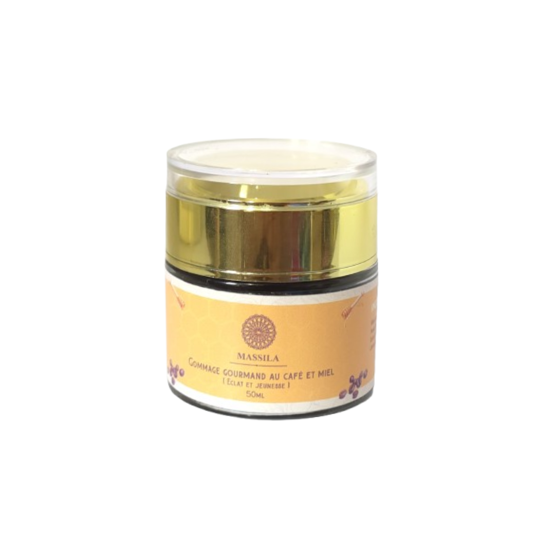 Gommage Gourmand au Café et Miel Massila - Pour l'Éclat et la Jeunesse - 50ml