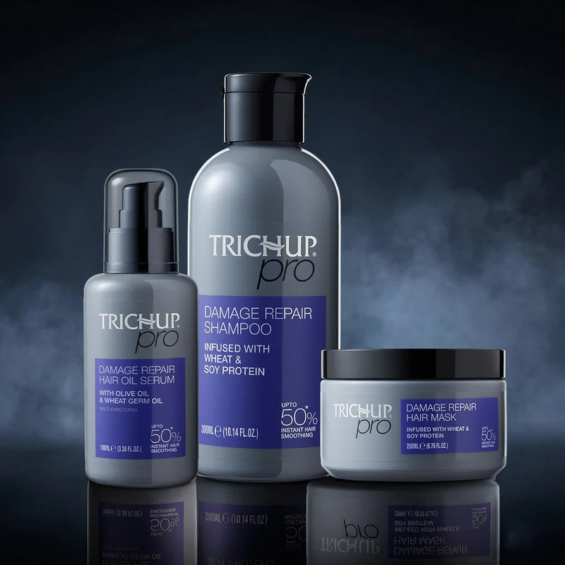 Trichup Pro Damage Repair – Pack Réparation & Lissage (Shampooing + Masque + Sérum)