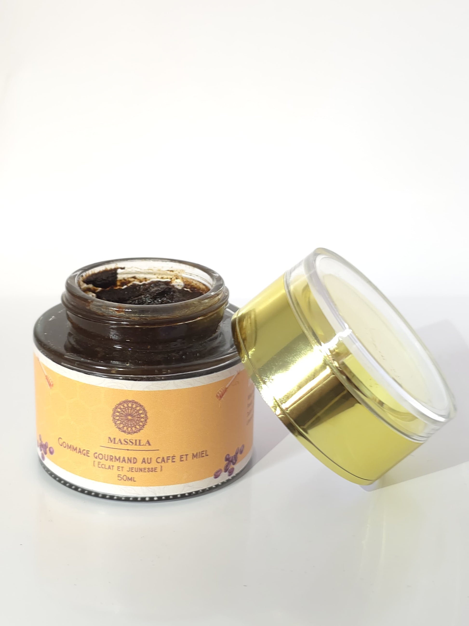 Gommage Gourmand au Café et Miel Massila - Pour l'Éclat et la Jeunesse - 50ml