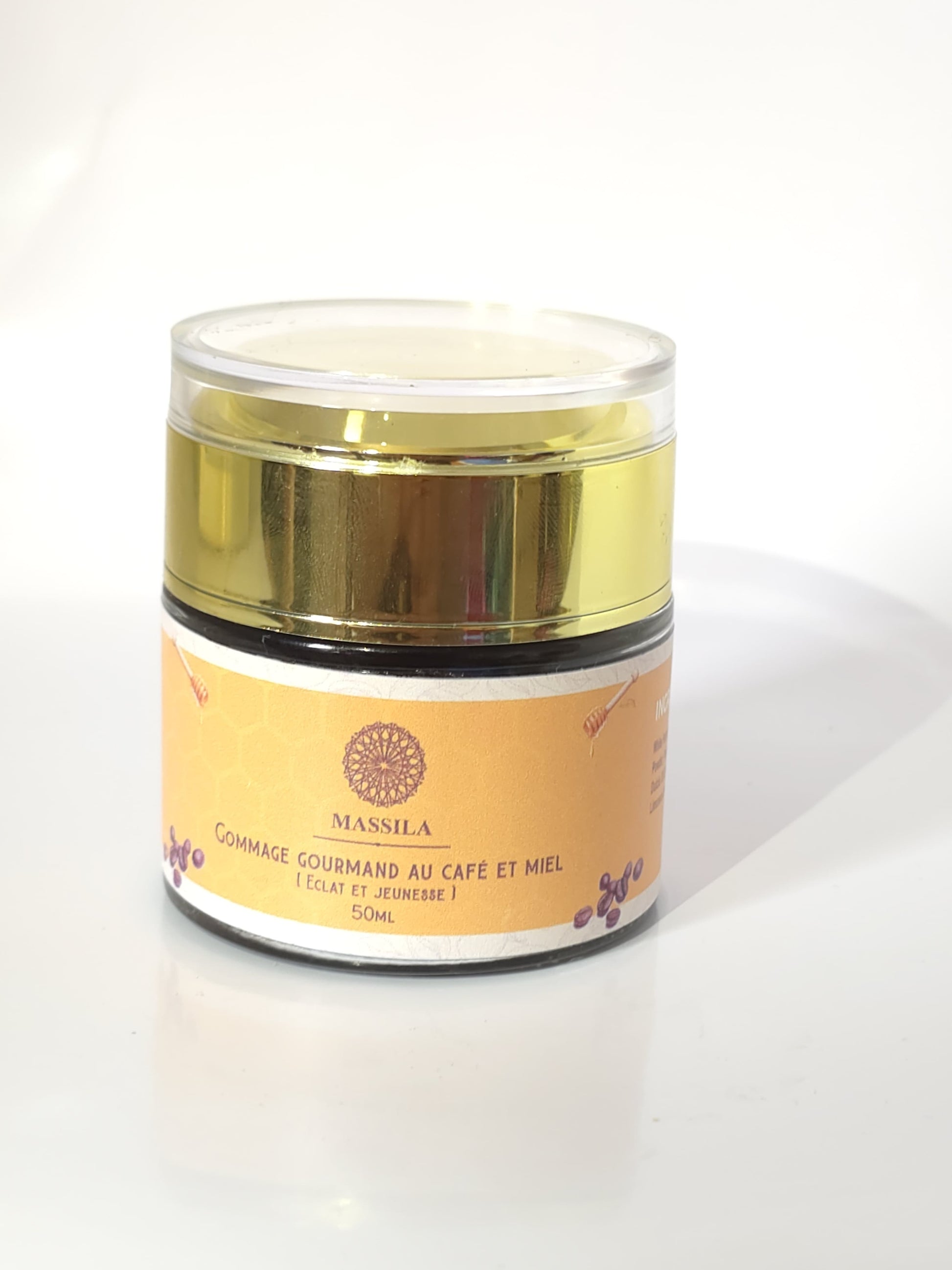 Gommage Gourmand au Café et Miel Massila - Pour l'Éclat et la Jeunesse - 50ml