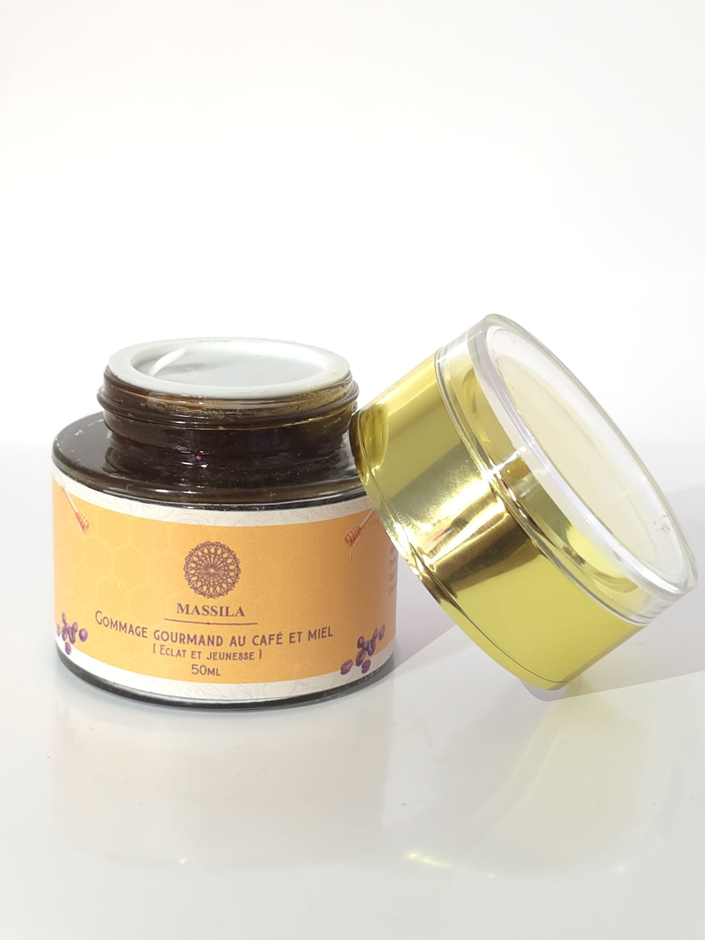 Gommage Gourmand au Café et Miel Massila - Pour l'Éclat et la Jeunesse - 50ml