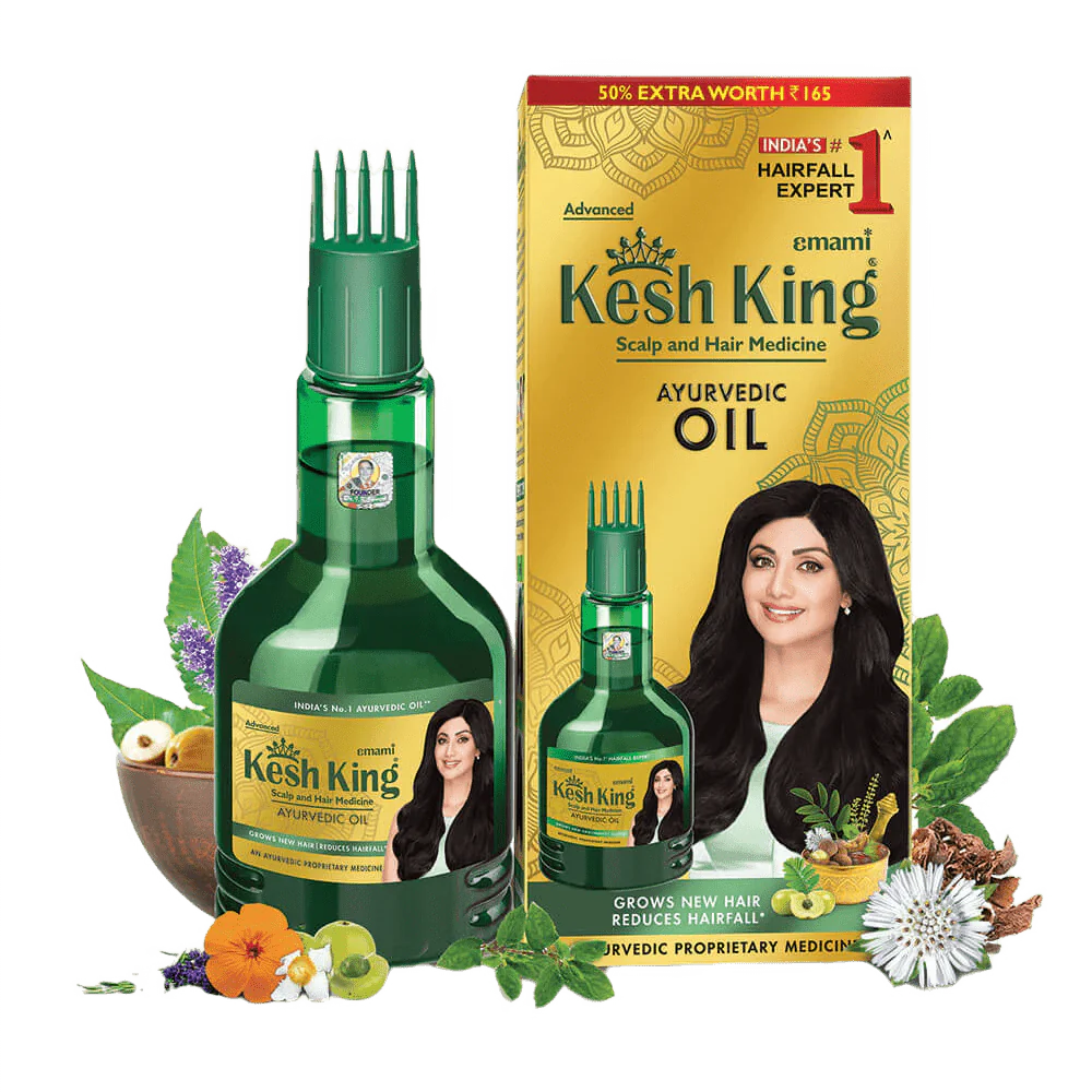 Huile médicinale ayurvédique Kesh King – Réduit la chute de cheveux, favorise la repousse