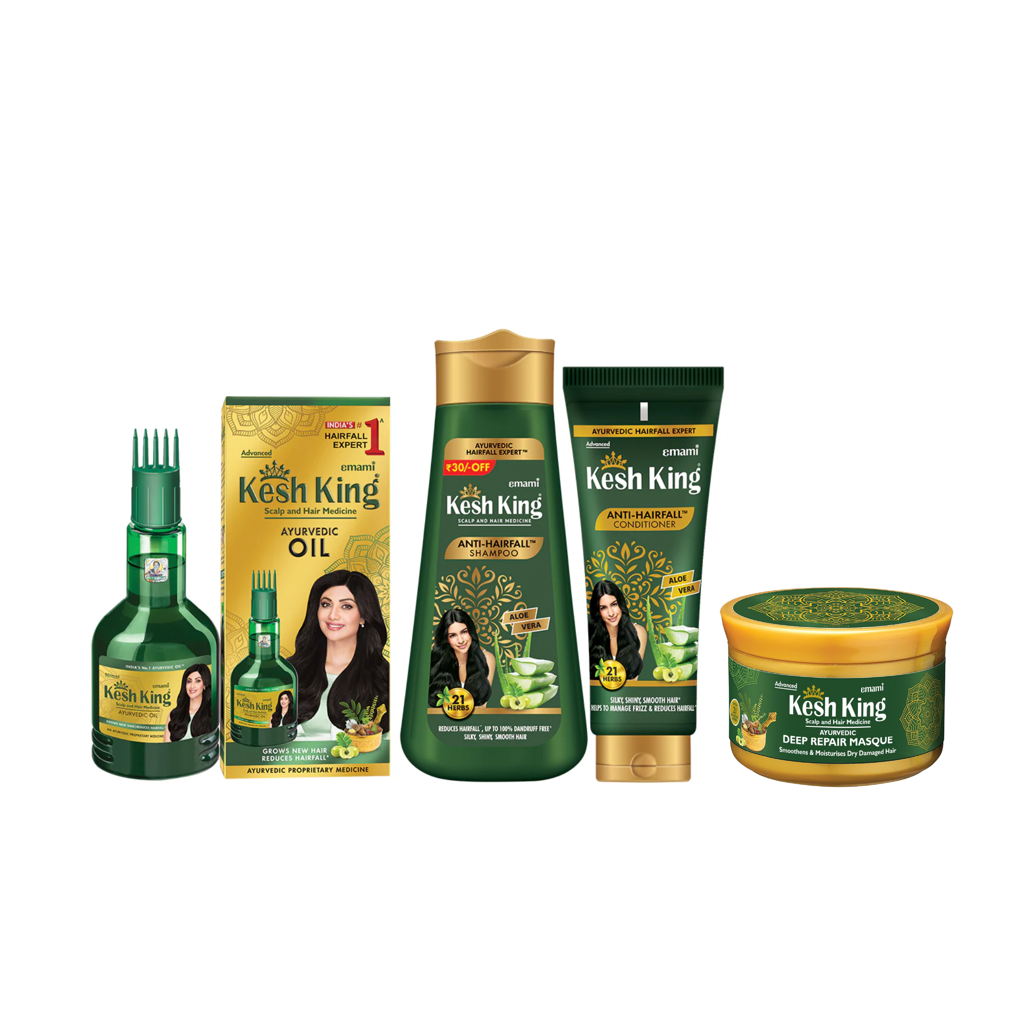 مجموعة كيش كينج للعناية الكاملة بالشعر - طقوس الأيورفيدا